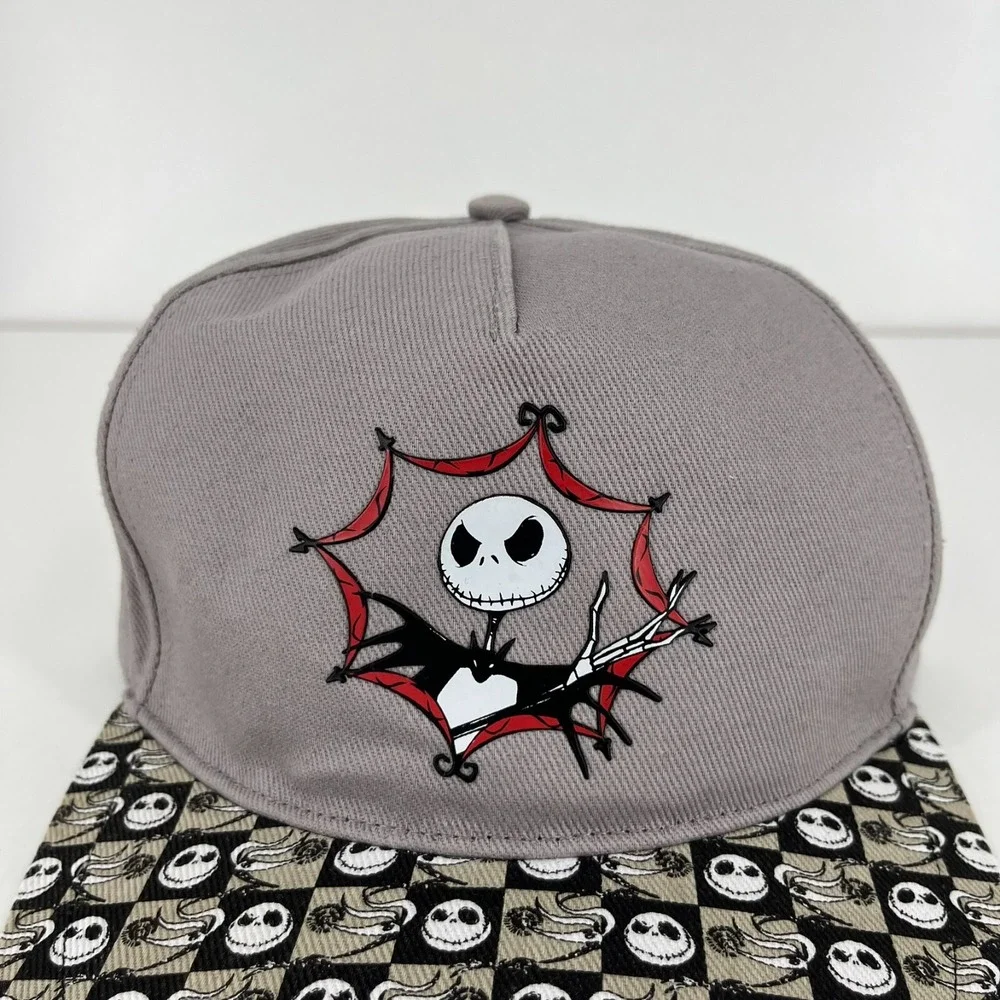 Disney Parks Jack Skellington Nightmare Before Christmas Kids Snapback Hat Grey